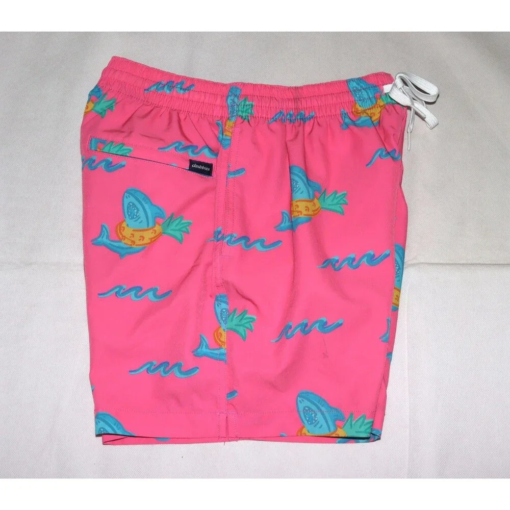 Chubbies The Pinerapple Floaters Men's Lined Swim Trunks Size Medium